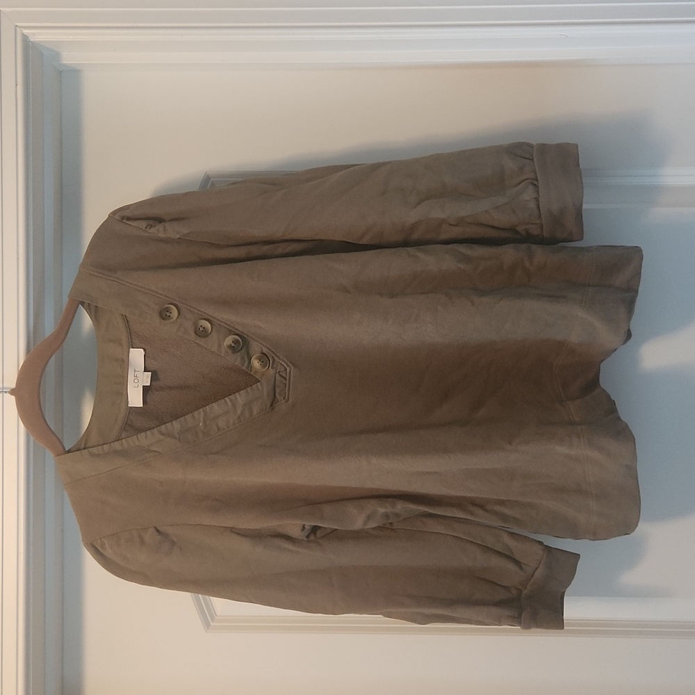 Olive green v neck sweater
